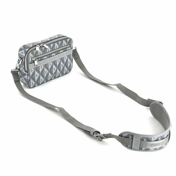 Dior Crossbody Gray Diamond Shoulder Bag CD Safari - Picture 1 of 16